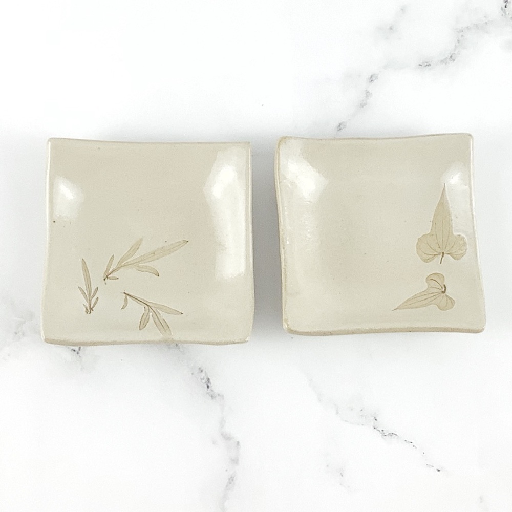Kaleidoscope Pottery Beige Sauce Bowl Set of 2